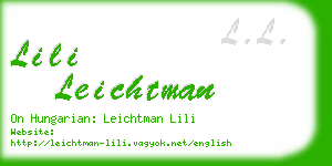 lili leichtman business card